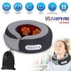 2 In 1 Neck Massager Pillow with Heat Electric Memory Foam Travel Pillow Shiatsu Neck Massager with 3 Speeds Timer for Home Office Travel
