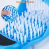 2Pcs Foot Scrubber Brush Cleaner Dead Skin Remover Foot Spa Slipper Foot Massager Bristle Slipper with Suction Cup
