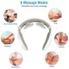 Electric Neck Massage Intelligent Rechargeable Pulse Therapy Neck Massager w/ 6 Modes 3 Heating Modes 15 Intensity For Office Home Travel