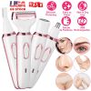 4 In 1 Electric Razor for Women Painless Grooming Kit Rechargeable Eyebrow Nose Hair Pubic Hair Bikini Trimmer Face Shaver