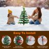 Christmas Tree Lights Solar Powered 2 Pack - 37.4in 100 LEDs 8 Modes, IP44 Waterproof Holiday Decor & Perfect Gift