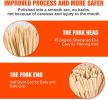 10 Inch (400 Pack) Natural Bamboo Skewers Wide Flat Paddle Bamboo Wood Picks for Grilling, Appetiser, Fruit, Cocktail, Kabob, Barbecue, Sausage