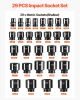 VEVOR Impact Socket Set 3/4 Inches 29 Piece Impact Sockets, 6-Point Sockets, Rugged Construction, CR-M0