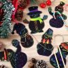 48Pcs Rainbow Scratch Colorful Christmas Ornaments