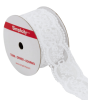 White 1 3/4 Inch Embroidered Sheer Lace Trim, 3 Yards, For Apparel, Home Decorating, and Crafts