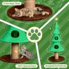 59in Large Tall Christmas Tree Cat Tower with 2 Cat Condos & Scratching Post