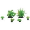 Penn Plax Aqua Plant Plastic Aquarium Decor Kit Green 6 Piece Pack Artificial Aquatic Plants