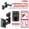 5 CORE Speaker Wall Mount Adjustable Shelf Holder Swivel 180 Degree Bookshelf Brackets - 11 Inch Space for Speakers Pair Holds Upto - 55lbs - WST 04-1