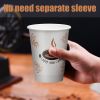 100 Pack 12 oz Double Wall Disposable Paper Coffee Cups with Lids, Insulated To Go Coffee Cup, Hot Drinking Cups for Daily use