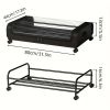 2 Pack Under Bed Storage Containers with Wheels Metal Frame Clothes Blanket Book Toy Organizer Box Rolling Space Saver Bins for Bedroom Closet Dorm
