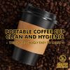 12 oz Paper Coffee Cups,100 Pack Black Disposable Coffee Cups with Lids, Sleeves and Stirring Sticks, 12 oz Hot Coffee Cup for Hot Drinks, Parties