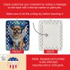 Border Terrier My Angel Porcelain Ornament Christmas Tree Hanging Decorations for Home Christmas Holiday, Rectangle, Gift, Multicolor
