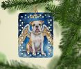 American Bulldog My Angel Porcelain Ornament Christmas Tree Hanging Decorations for Home Christmas Holiday, Rectangle, Gift, Multicolor