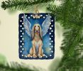 Afghan Hound My Angel Porcelain Ornament Christmas Tree Hanging Decorations for Home Christmas Holiday, Rectangle, Gift, Multicolor