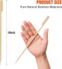 10 Inch (400 Pack) Natural Bamboo Skewers Wide Flat Paddle Bamboo Wood Picks for Grilling, Appetiser, Fruit, Cocktail, Kabob, Barbecue, Sausage