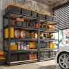 5-Tier Metal Garage Shelving Unit, Adjustable Storage Rack 35.5"W x 72"H x 15.8"D, Multi-Purpose Organizer for Garage, Basement, Utility Room