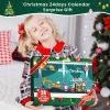 Christmas Advent Calendar , Christmas Countdown Calendar for Kids, 24PCS Cartoon Engineering Vehicle Playset