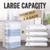 6 Pack Vacuum Storage Bags, Jumbo Cube (31x40x15 Inch), Extra Large Vacuum Seal Bags for Clothing, Comforters, Blankets, Bedding