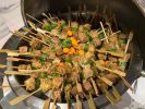Bamboo Paddle Skewers 10" 100pc/Bag, Kabob Skewers, BBQ Skewers for Outdoor Grilling GM1074