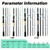 180cm/70.86inch 4 Section Fiberglass Spinner Baitcasting Fishing Rod M Tone Fish Pole Carp Fishing Tackle Accessories