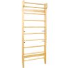 Gymnastics Wood Stall Bar, Multi-use Swedish Ladder- Wall Mounted Pull Up Bar-Physical Therapy for Stretching and Various Exercises