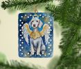 Bedlington Terrier My Angel Porcelain Ornament Christmas Tree Hanging Decorations for Home Christmas Holiday, Rectangle, Gift, Multicolor