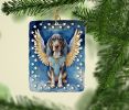Bluetick Coonhound My Angel Porcelain Ornament Christmas Tree Hanging Decorations for Home Christmas Holiday, Rectangle, Gift, Multicolor