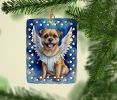 Border Terrier My Angel Porcelain Ornament Christmas Tree Hanging Decorations for Home Christmas Holiday, Rectangle, Gift, Multicolor