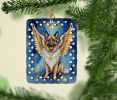 Belgian Tervuren My Angel Porcelain Ornament Christmas Tree Hanging Decorations for Home Christmas Holiday, Rectangle, Gift, Multicolor