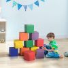 Soozier 12-Piece Soft Foam Play Blocks, Learning & Building Toys for Toddlers & Preschool Kids