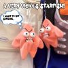 Grumpy Starfish, Pink Kicking Starfish Plush Pendant, Funny Spoofing For Backpacks, Interactive Doll Ornament, Cute Schoolbag Pendant, Keychain