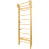 Gymnastics Wood Stall Bar, Multi-use Swedish Ladder- Wall Mounted Pull Up Bar-Physical Therapy for Stretching and Various Exercises