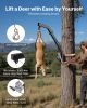 VEVOR Tree Mounted Deer Hoist, 353 lbs Load Capacity, Hunting Game Hoist Winch Lift with Ratchet Strap, Heavy Duty Deer Hanger for Skinning, Cleaning