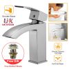 Bathroom Sink Faucet Waterfall Basin Faucet One Handle/Hole Cold/Hot Mixer Tap Chrome Finish Basin Sink Tap