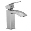 Bathroom Sink Faucet Waterfall Basin Faucet One Handle/Hole Cold/Hot Mixer Tap Chrome Finish Basin Sink Tap