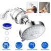 Shower Head with Filter 20 Stage High-Pressure Round Shower Head 4.33in Powerful Rain Shower Head with 5 Modes 360otatable for Remove Chlorine and