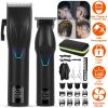 Cordless Clipper Trimmer Set for Men Electric Barber Clipper Hair Cutting Combo Set Beard T Outliner Shaver Trimmers Haircut Grooming Kit