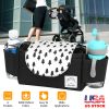 Stroller Organizer Bag 6 Pockets Baby Trolley Bag with Cup Holder for Paper Tissue Diaper Phone Snacks Baby Cream