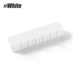 Weekly Pill Organizer Travel Daily Pill Box Medicine Organizer 7 Day for Fish Oil, Calcium Tablets Supplements & Other Vitamin (Color: White)