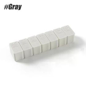 Weekly Pill Organizer Travel Daily Pill Box Medicine Organizer 7 Day for Fish Oil, Calcium Tablets Supplements & Other Vitamin (Color: GRAY)