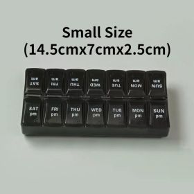 New Weekly Portable Travel Pill Cases Box 7 Days Organizer 14 Grids Pills Container Storage Tablets Vitamins Medicine Fish Oils (Color: NO.2)