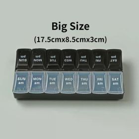 New Weekly Portable Travel Pill Cases Box 7 Days Organizer 14 Grids Pills Container Storage Tablets Vitamins Medicine Fish Oils (Color: NO.10)