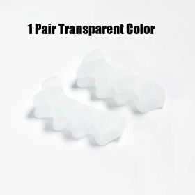 1 Pair Silicone Toe Separator, Bunion Corrector,Hammer Toe Corrector, Soft Silicone Material for Toe Separation Foot Care Tool (Color: 1 Pair Transparent)