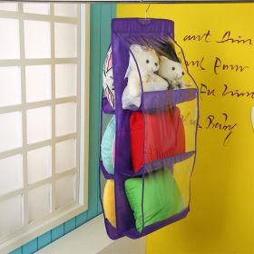 1pc Double-sided Bag Hanging Hanger, Bag Hanging Organizer, Bag Collection Storage Holder 20lbs(MAX) (Color: Purple)