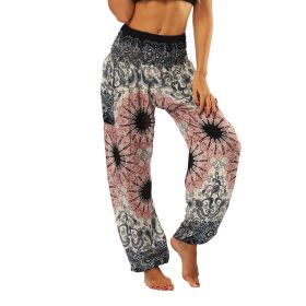 Women's Harem Pants, High Waist Yoga Boho Trousers with Pockets (Primary Colour: YCI 001)