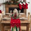 Christmas Table Runner 13x90 Inch, Xmas Trees Snowflakes Holiday Decorative Farmhouse Table Decoration for Kitchen Dinning