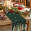 Christmas Table Runner 13x90 Inch, Xmas Trees Snowflakes Holiday Decorative Farmhouse Table Decoration for Kitchen Dinning