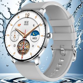 2025 New Ultra-Thin Smart Watch for Men and Women – Answer Calls, IP67 Waterproof, Heart Rate & Sleep Monitor, Multi-Sport Mode, Health Tracker (Color: Silver)