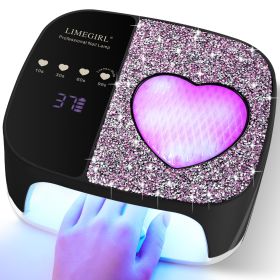 LimeGirl Cordless Nail Dryer for Gel Polish, UV LED Nail Lamp with Fast Curing UV Light & 4 Timer Settings (Color: Black)
