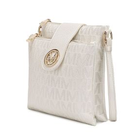 MKF Collection Marietta M Signature Womens Handbag Crossbody Bag by Mia K (Material: Polycarbonate, Color: White)